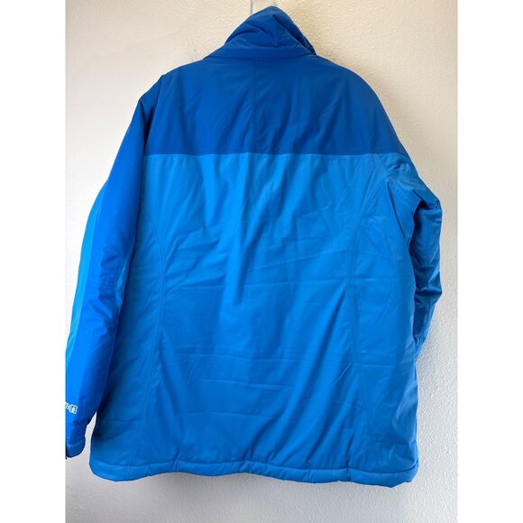 LL Bean Womens Rugged Ridge Parka 1X Regular Blue Ski Jacket Primaloft Insulated - Picture 15 of 16